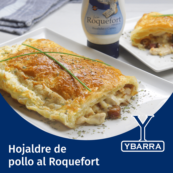 Hojaldre de pollo al roquefort