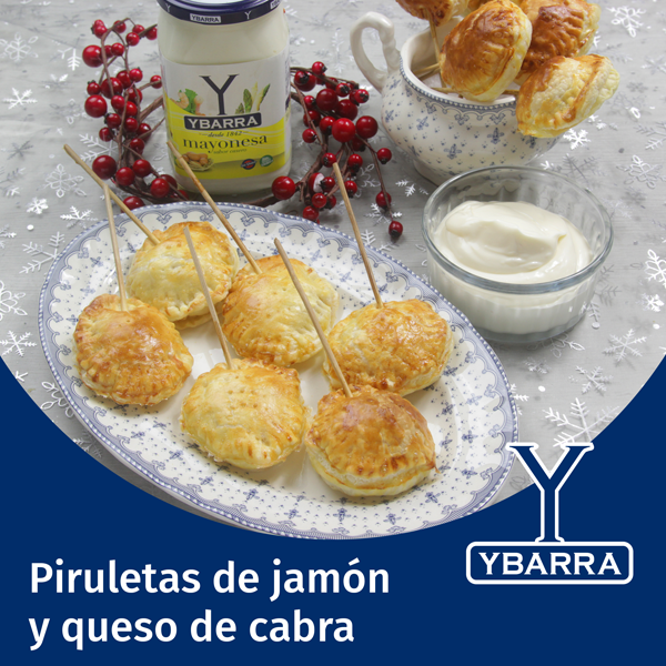 Piruletas de jamón y queso