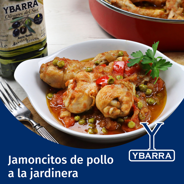 Jamoncitos de pollo a la jardinera