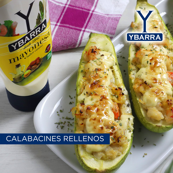Calabacines rellenos de merluza