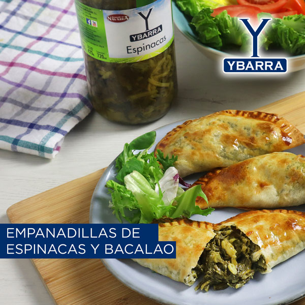 Empanadillas de espinacas con bacalao