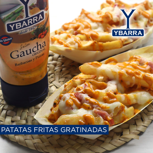 Patatas fritas gratinadas con gaucha