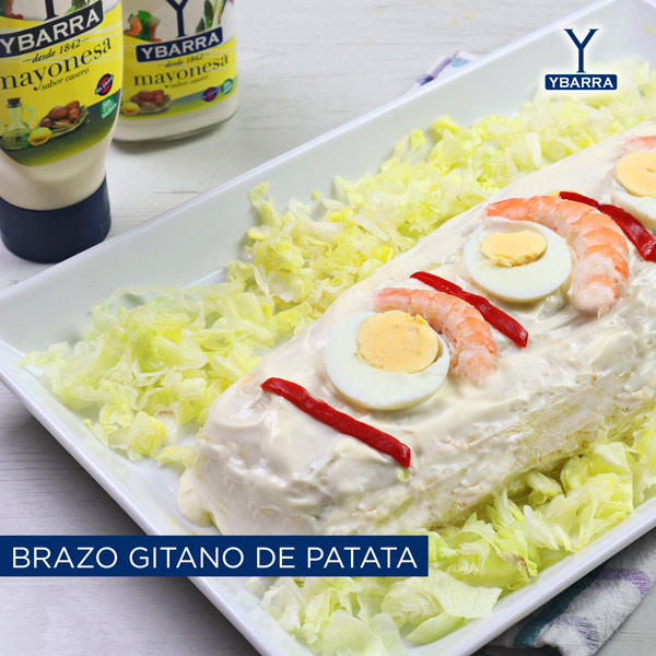 Brazo gitano de patata con mayonesa