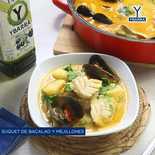 Suquet de bacalao y mejillones