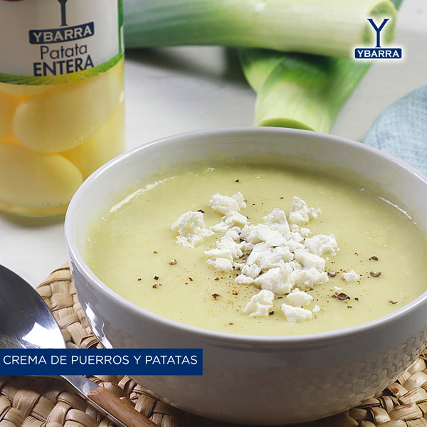 Crema rápida de patatas y puerros