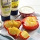 Pimientos rellenos de tortilla de patata con mayonesa y alioli Ybarra