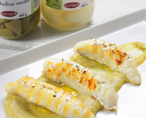 recetas ybarra rape con crema de judias