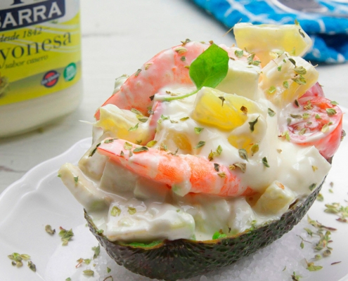 aguacate relleno con mayonesa Ybarra