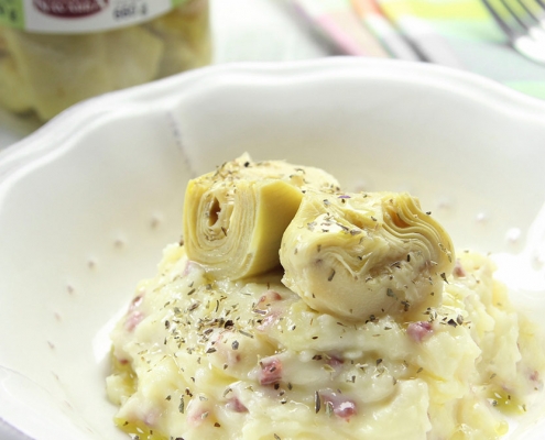 recetas ybarra alcachofas con parmentier y jamon