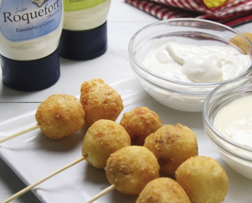 recetas-ybarra-aperitivo-bolitas-queso-chorizo-roquefort-alioli