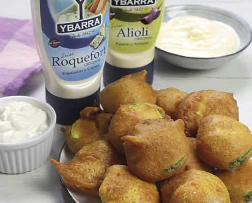 recetas-ybarra-aperitivo-calabacines-gabardina-roquefort-alioli