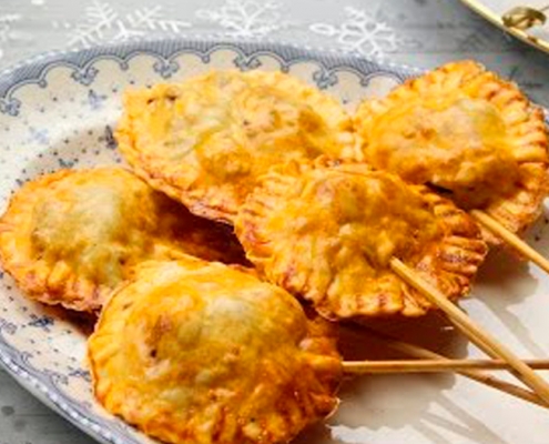 aperitivos de navidad recetas ybarra piruletas de manzana y morcilla
