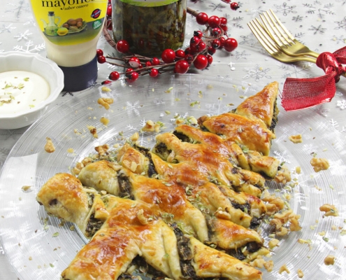recetas ybarra arbol de navidad de espinacas con mayonesa y hojaldre