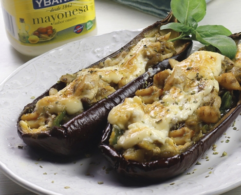 receta ybarra de berenjenas rellenas de mayonesa