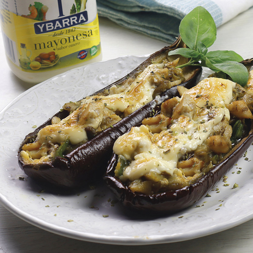 Berenjenas rellenas de pollo