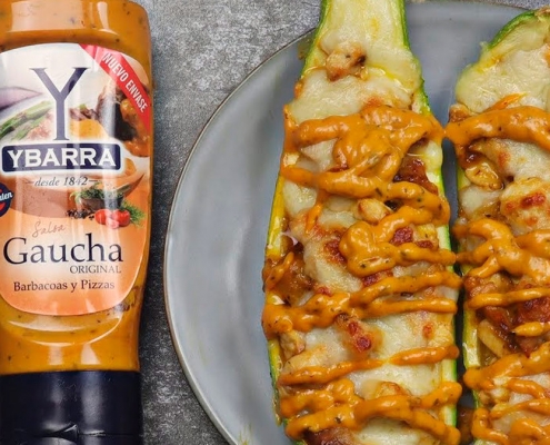 recetas ybarra calabacin relleno con pollo y salsa gaucha