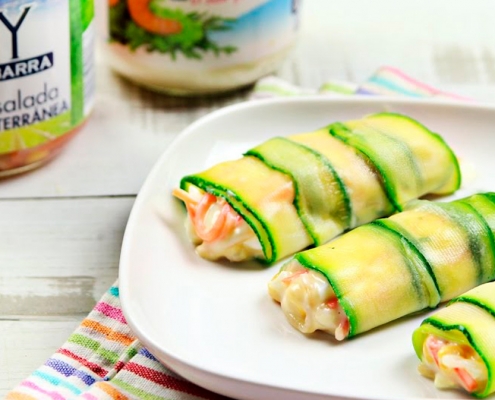 recetas ybarra canelones de calabacin y verduras con salsa ligera