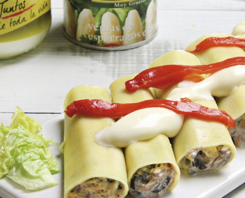 recetas ybarra de canelones con esparragos y mayonesa para verano