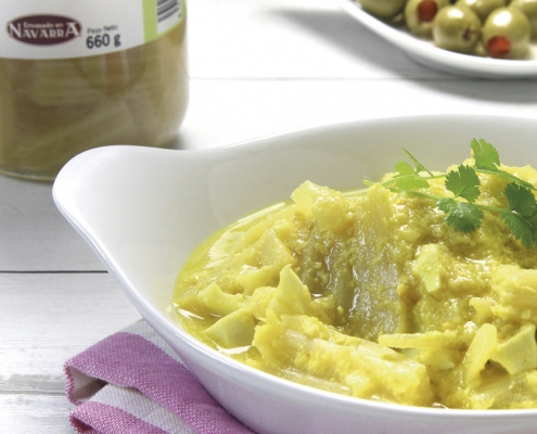 recetas ybarra de cardos con salsa de almendras