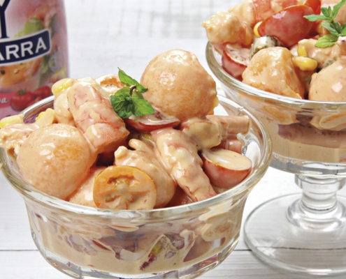 recetas ybarra cocktail de verano con salsa cocktail