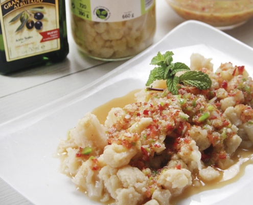 recetas ybarra coliflor con vinagreta y aceite virgen extra afrutado