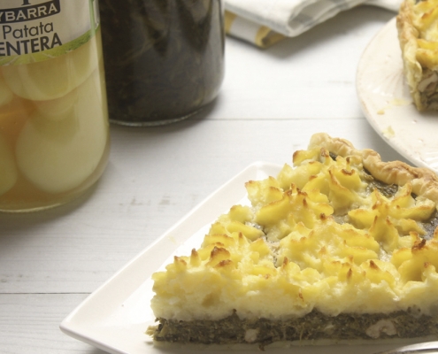 recetas ybarra corona de espinacas con patatas enteras