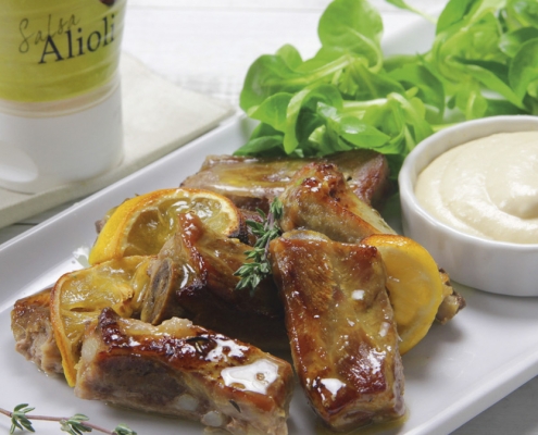 recetas ybarra costillas con alioli y manzana