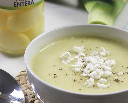 recetas ybarra crema de puerros con patata entera