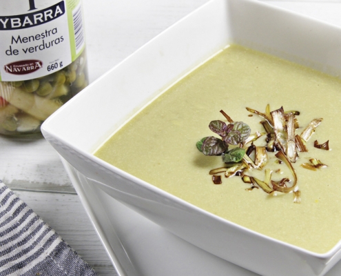 recetas ybarra crema rapida de verduras con menestra de verduras