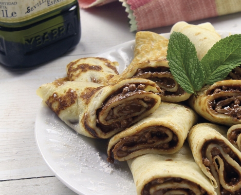 recetas ybarra crepes con turron y aceite de oliva afrutado