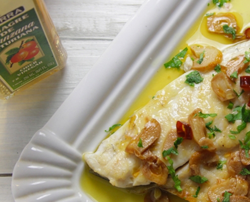 recetas ybarra dorada a la vizcaina con vinagre de manzana asturiana