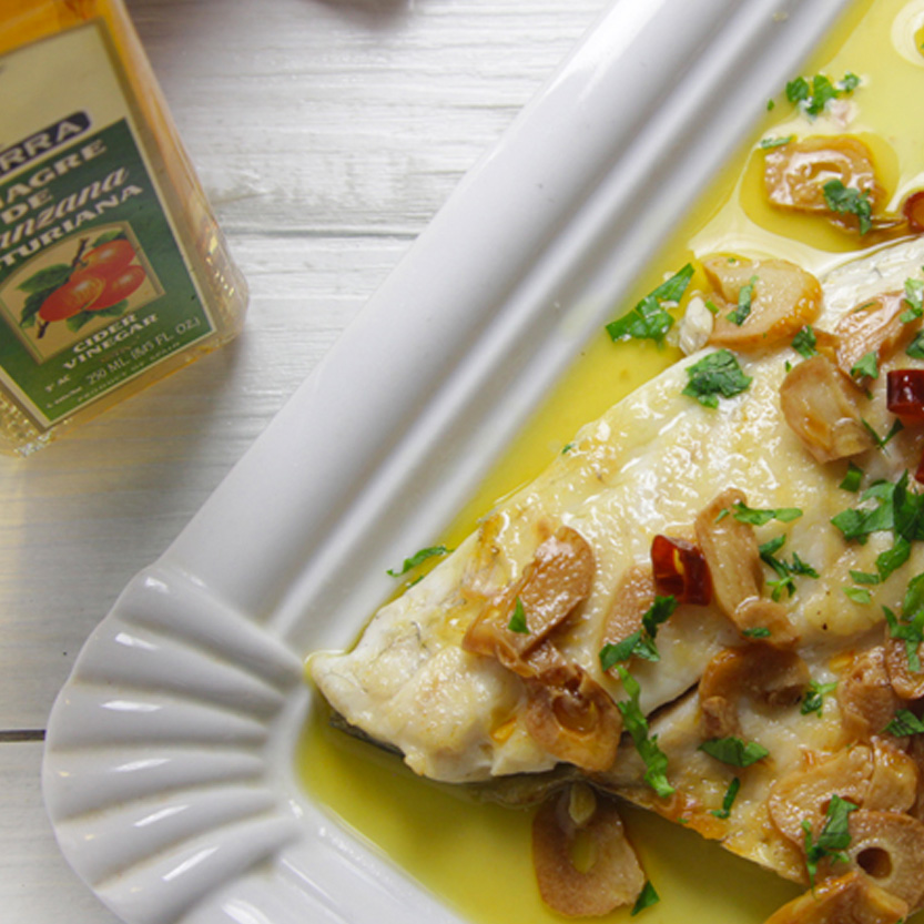 recetas ybarra dorada a la vizcaina con vinagre de manzana asturiana