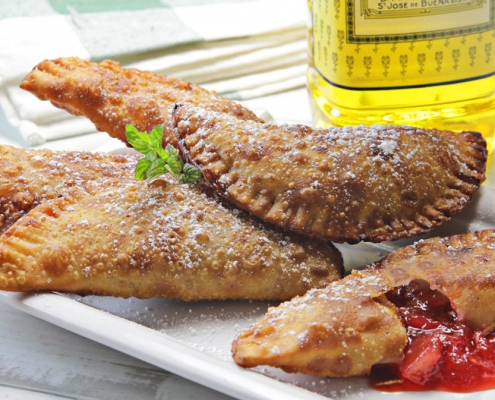 recetas ybarra empanadillas de hojaldre y fruta con aceite de oliva virgen extra