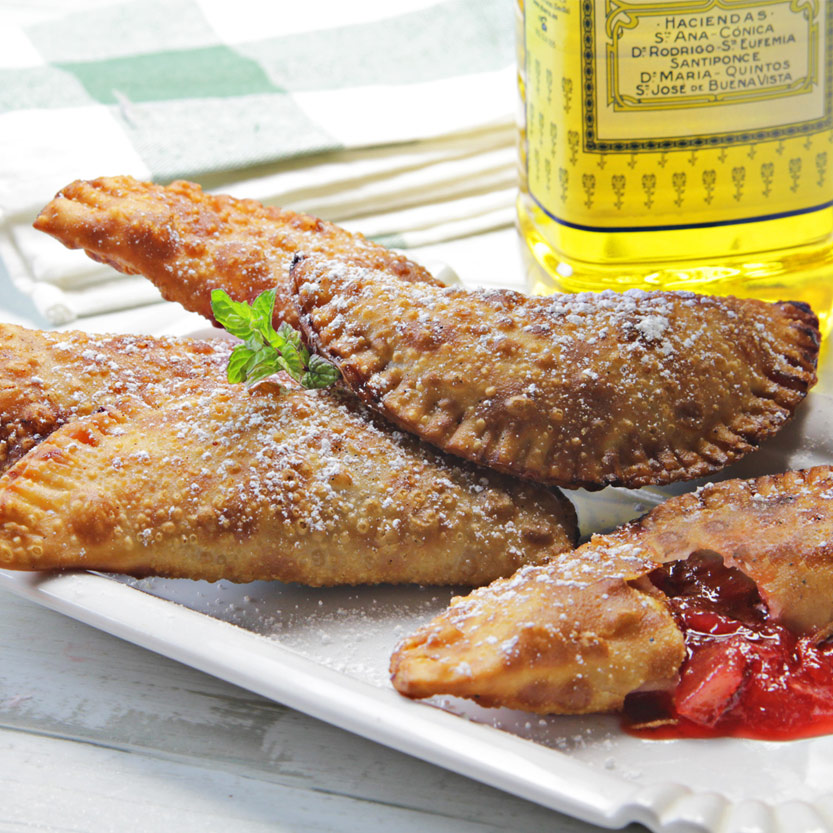 recetas ybarra empanadillas de hojaldre y fruta con aceite de oliva virgen extra