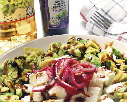 recetas ybarra ensalada de aguacate con crema de vinagre balsamico y aceite de oliva virgen extra