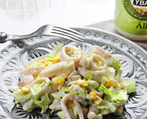recetas ybarra ensalada de calamares con salsa de alioli