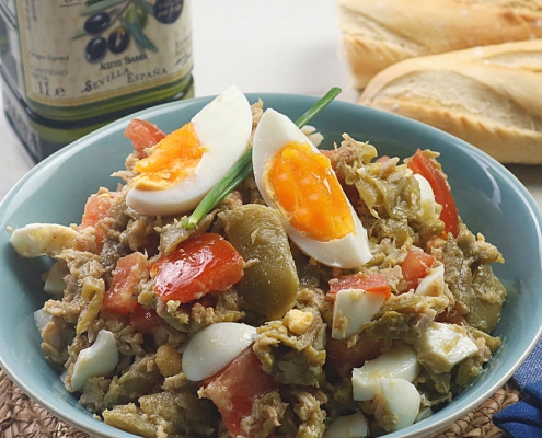 recetas ybarra ensalada de judias con atun y aceite de oliva virgen extra