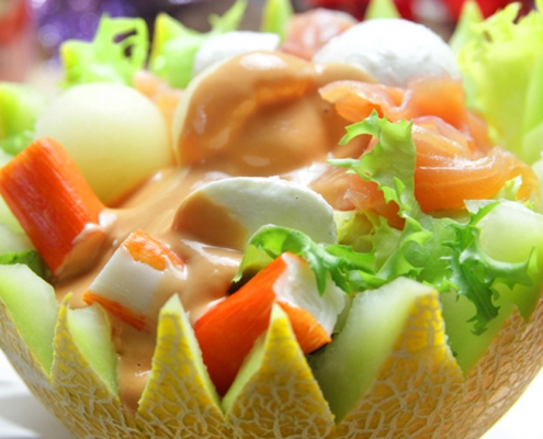 recetas ybarra ensalada de melon con salsa cocktail para navidad