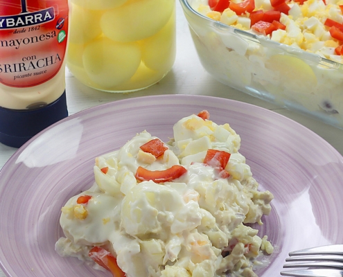 recetas ybarra ensalada peruana con mayonesa sriracha