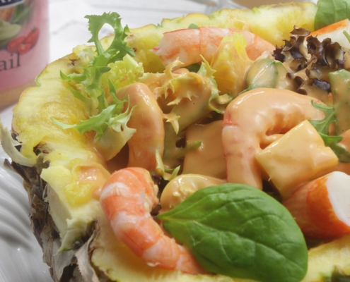 recetas ybarra ensalada de piña con salsa cocktail