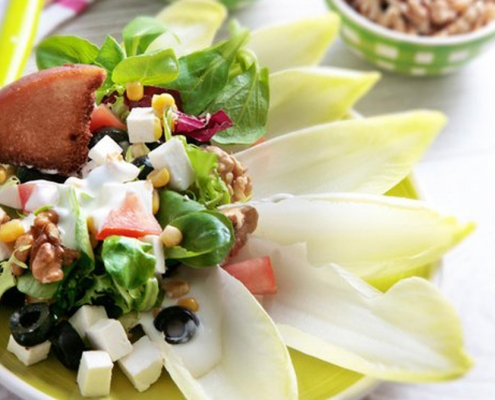 recetas ybarra ensalada de queso fresco y salsa roquefort