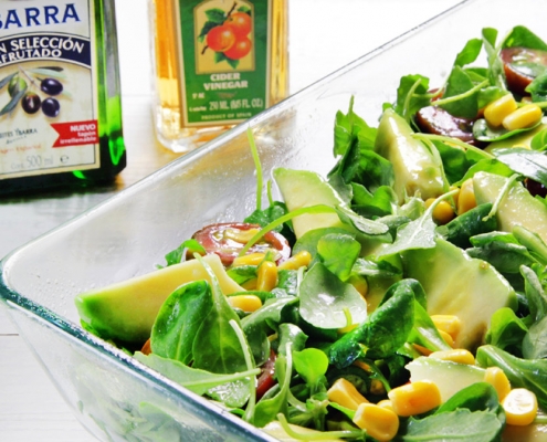 recetas-ybarra-ensalada-rucula-mango-aguacate-aceite-oliva-virgen-extra-vinagre-manzana
