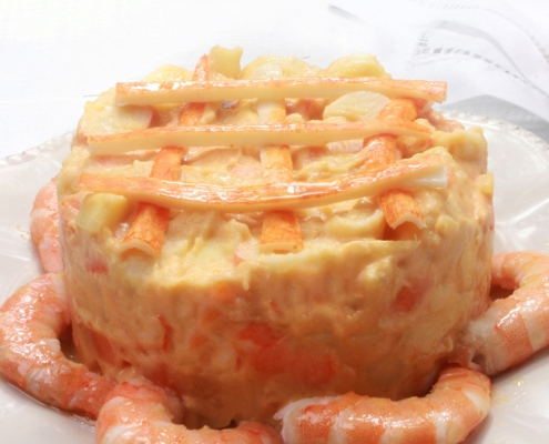 recetas ybarra ensaladilla rosa con salsa cocktail