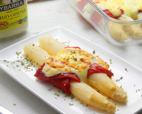 recetas-ybarra-esparragos-gratinados-mayonesa