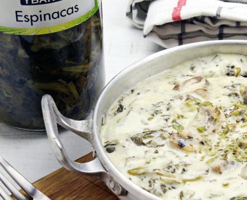 recetas ybarra espinacas con crema