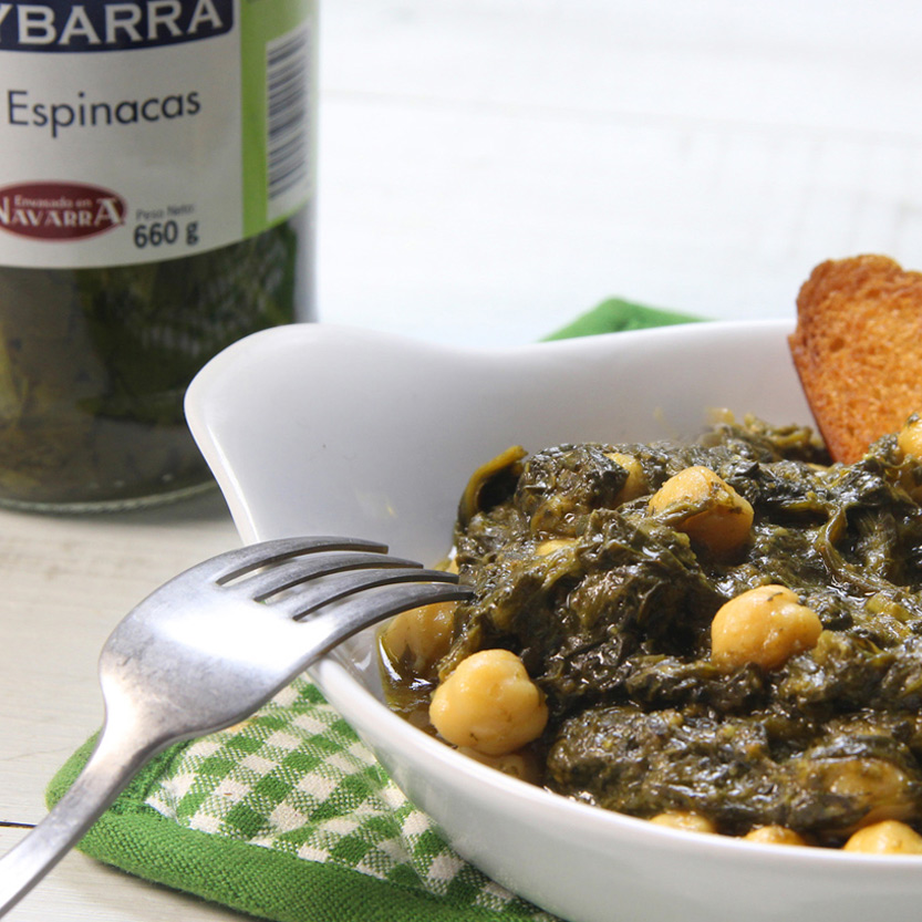 recetas ybarra espinacas con garbanzos