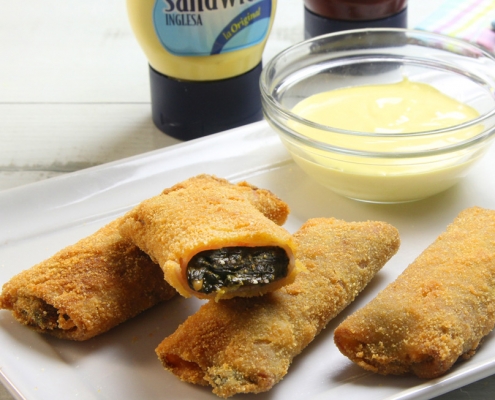 recetas ybarra flamenquines de pavo y espinacas con salsa barbacoa