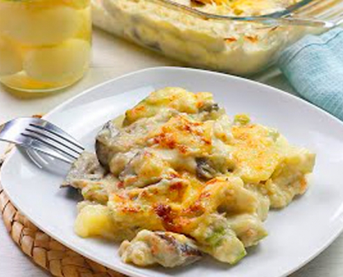 recetas ybarra graten de calabacin, berenjenas y patatas