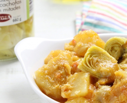 recetas ybarra patatas con alcachofas