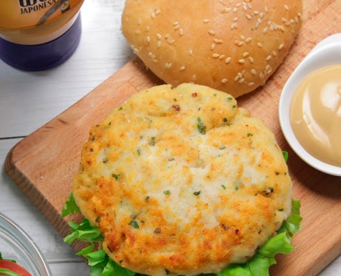 recetas ybarra hamburguesa de merluza y gambas